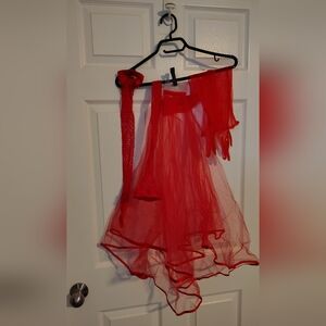 NWT 3 Piece Red Bride Accessories